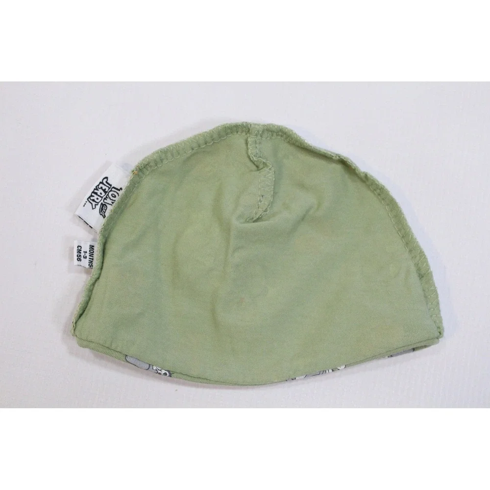 Tom and Jerry Kids Sage Green Graphic Print Cuffed Beanie Hat 1-3 Months